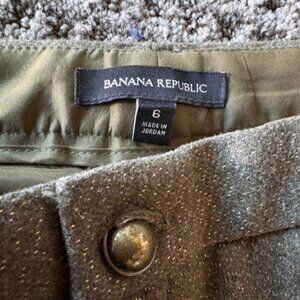 Shimmering Olive Green/Gold Crop Pants fully lined